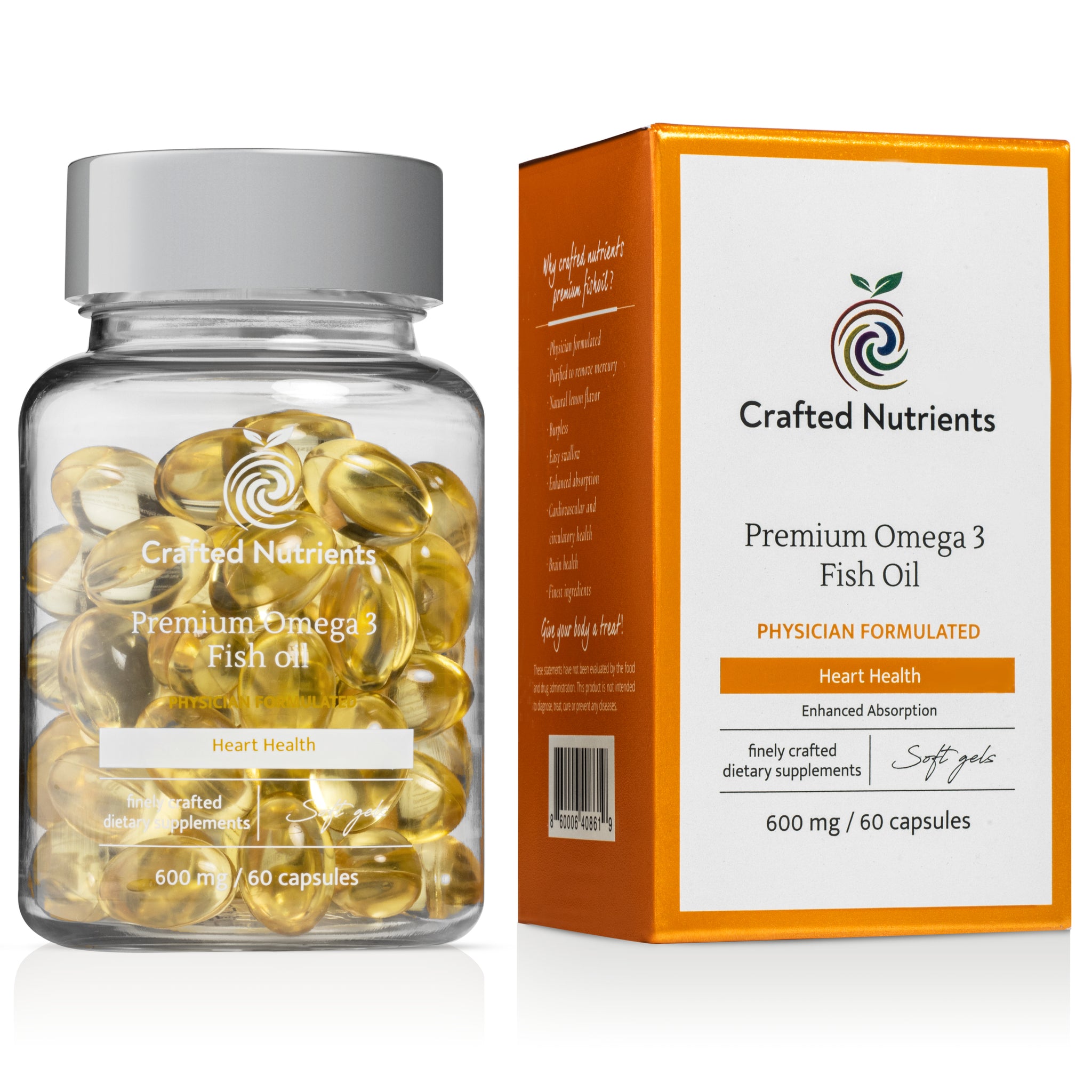 Crafted Nutrients Premium Omega 3 Fish Oil